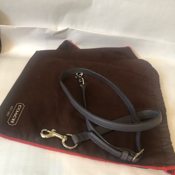 Coach grey pebble leather drawstring Avery bag; dust bag & crossbody straps Inc - Picture 6 of 11